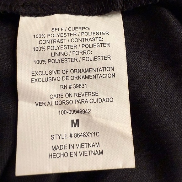 Sequin Hearts Black Dress with Embellished Shoulders - Picture 6 of 8